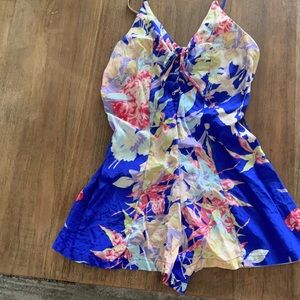 Summer short floral romper